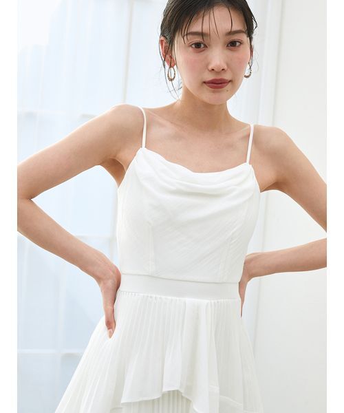 SNIDEL ワンピース アシメントリーティアードキャミワンピース