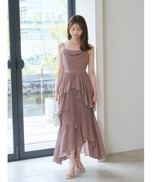 SNIDEL ティアードキャミワンピース SNIDEL ワンピース アシメントリーティアードキャミワンピース