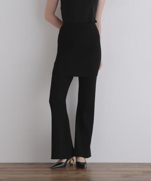 LE PHIL（ル フィル） パンツ リブニットスカートパンツ レディース
