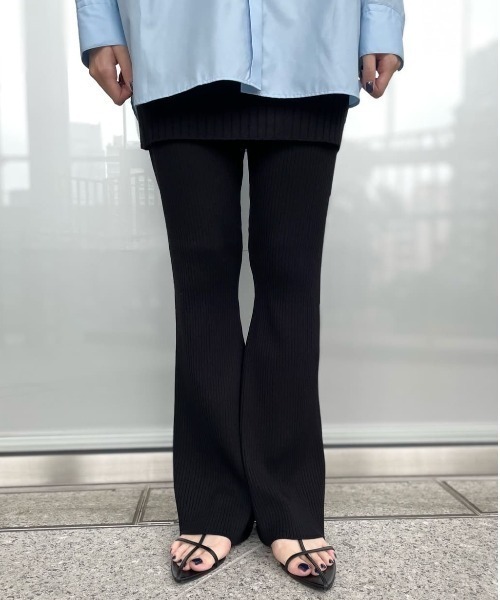 LE PHIL（ル フィル） パンツ リブニットスカートパンツ レディース