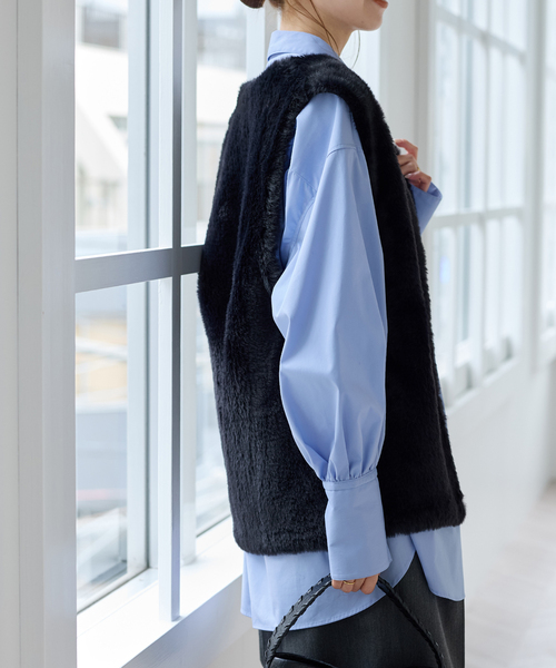 ベスト ジレ 「追加」ダブルフェイスフェザークルーネックベスト レディース JOURNAL STANDARD ベスト ジレ 「追加」ダブルフェイスフェザー