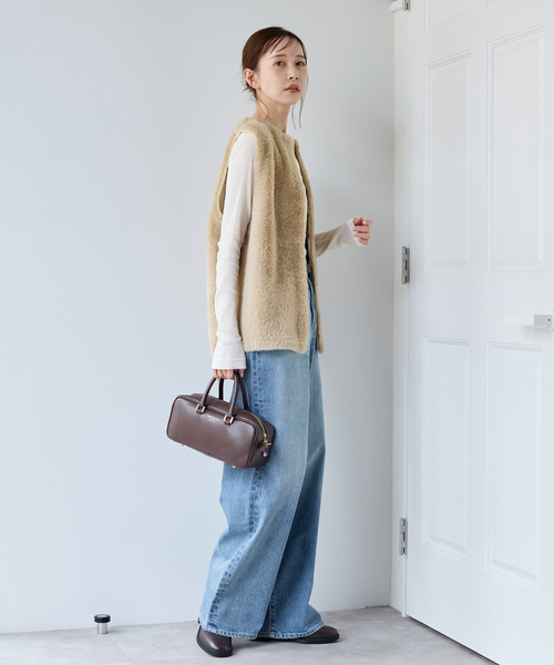 ベスト ジレ 「追加」ダブルフェイスフェザークルーネックベスト レディース JOURNAL STANDARD ベスト ジレ 「追加」ダブルフェイスフェザー