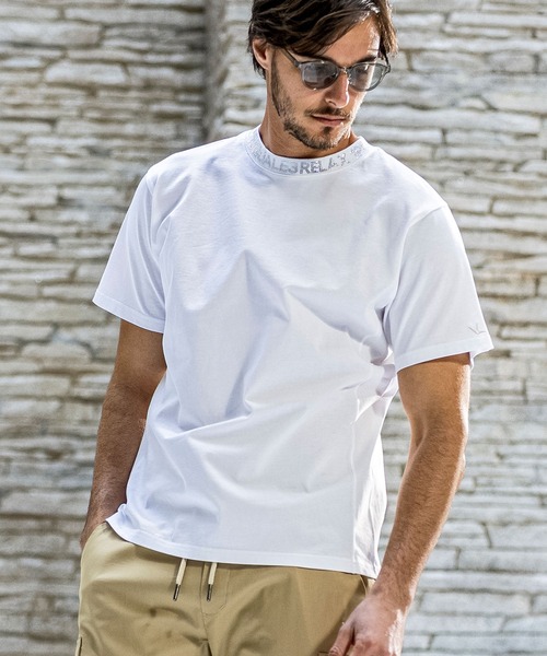 1PIU1UGUALE3 RELAX ヘムロゴTシャツ 半袖 メンズ カットソー ウノ ピゥ ウノ ウグァーレ トレ リラックス 1PIU1UGUALE3 RELAX