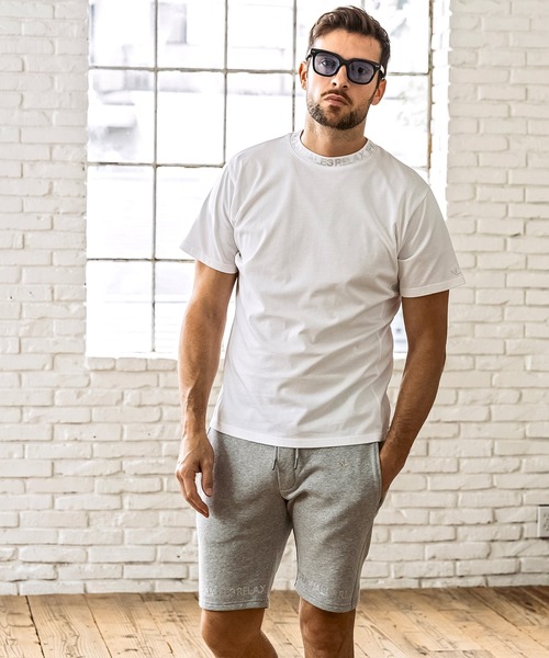【1PIU1UGUALE3 RELAX】ベーシック半袖Tシャツ 1PIU1UGUALE3 RELAX シルケットキーネック半袖Tシャツ【山口祥行