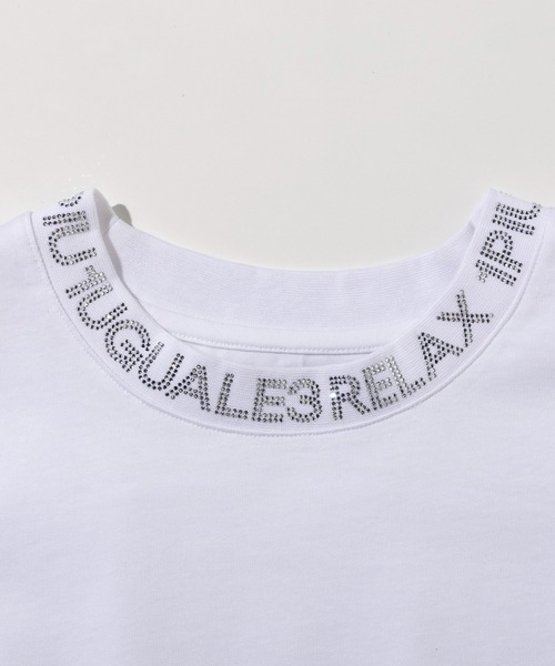 【1PIU1UGUALE3 RELAX】ネック ロゴ 半袖 Tシャツ 1PIU1UGUALE3 RELAX tシャツ RELAX(ウノピゥウノウグァーレトレ
