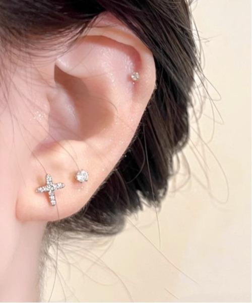 マルモ◆サイロメレーンデンドライト×黒水晶ピアス✧14kgf SIMON JUWELLERY | simon