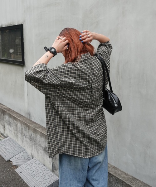 ブラウス シャツ VintageハーフスリーブチェックSH レディース TEEN BOOP ブラウス シャツ VintageハーフスリーブチェックSH
