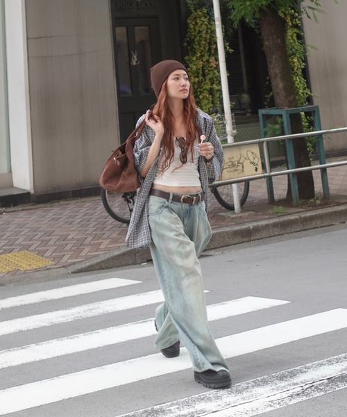 ブラウス シャツ VintageハーフスリーブチェックSH レディース TEEN BOOP ブラウス シャツ VintageハーフスリーブチェックSH