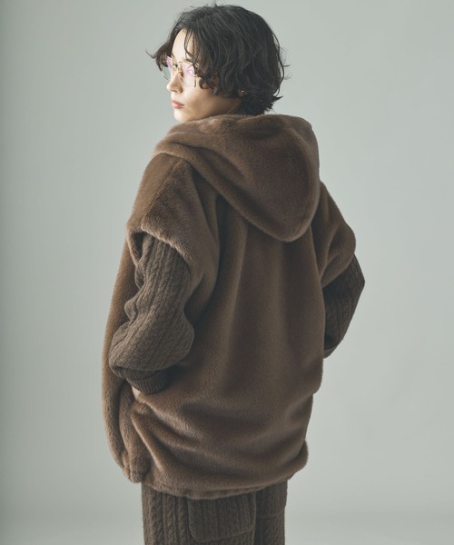 新品 カレンソロジー Curensology シープライクファーベスト ジレ Curensology（カレンソロジー） ベスト ジレ /ショートファーベスト