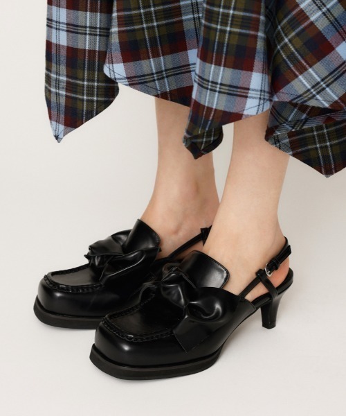 SLY ローファー RIBBON HEELED LOAFERS リボン ヒールド 秋服