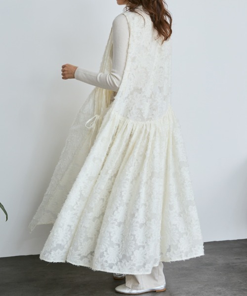 seventen サイドリボンジレワンピース オフホワイト Sサイズ 試着のみ