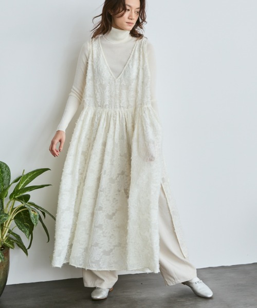 Libra Cue（リブラ キュー） ワンピース フェザーサイドリボンジレ