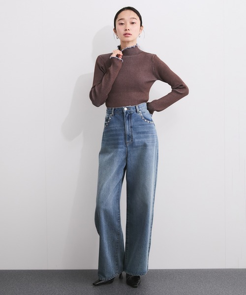 didizizi プードルニット タートルプルオーバー LE CERCLE par rope' ニット セーター メランジタートルニットプル