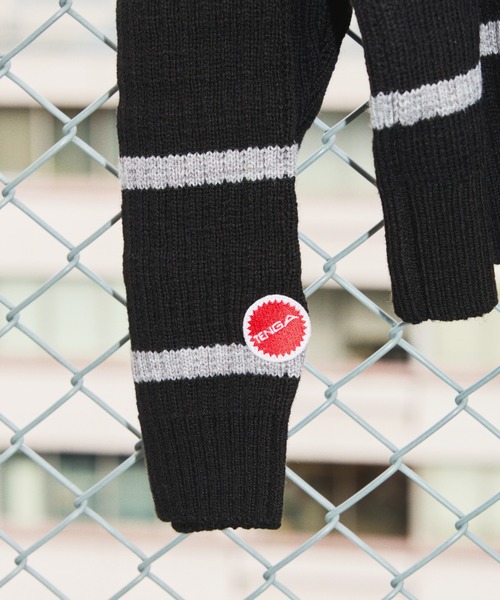 セーター ニット Tenga x Y.E.S Stripe Knit Pullover Black メンズ レディース
