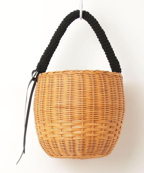 「Bilitis dix-sept ans」 リボンかごバッグ - イエロー レディース_画像2