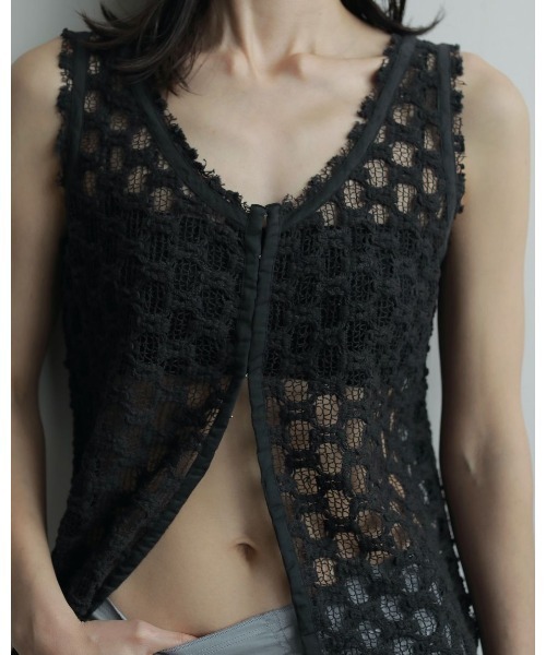 anuke（アンヌーク） tシャツ Lace Sleeveless Tops レディース
