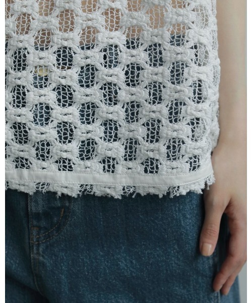 anuke（アンヌーク） tシャツ Lace Sleeveless Tops レディース
