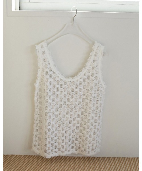 anuke（アンヌーク） tシャツ Lace Sleeveless Tops レディース