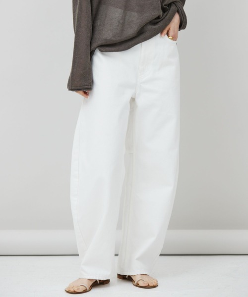 Curensology（カレンソロジー） デニムパンツ 34 ホワイト レディース