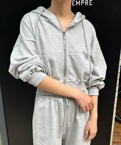 Ampirula セットアップ フード付きパーカー ワイドパンツ セットアップ