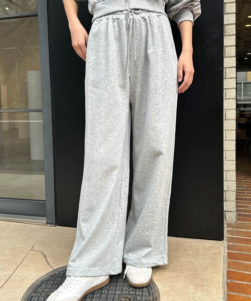 Ampirula セットアップ フード付きパーカー ワイドパンツ セットアップ