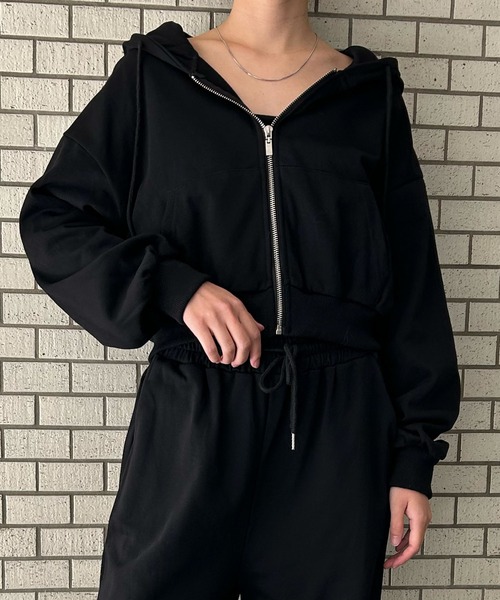 Ampirula セットアップ フード付きパーカー ワイドパンツ セットアップ