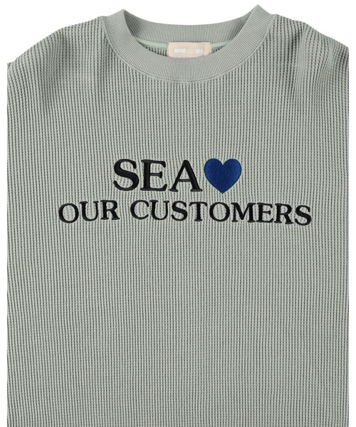 WIND AND SEA SEAロゴ長袖カットソー　Waffleワッフル L WIND AND SEA（ウィンダンシー） トレーナー スウェット WAFFLE