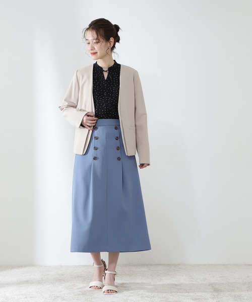 「N.（N. Natural Beauty Basic）」 半袖ブラウス MEDIUM ライトベージュ レディース_画像3