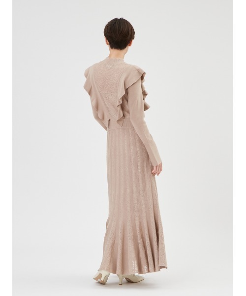 「FRAY I.D」 ニットワンピース FREE ピンクベージュ レディース_画像4