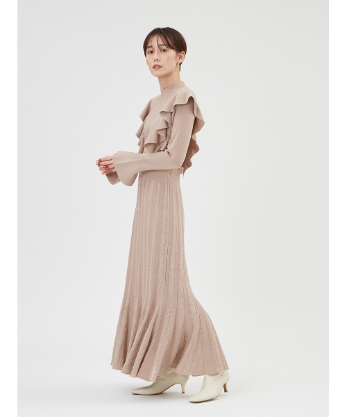 「FRAY I.D」 ニットワンピース FREE ピンクベージュ レディース_画像5