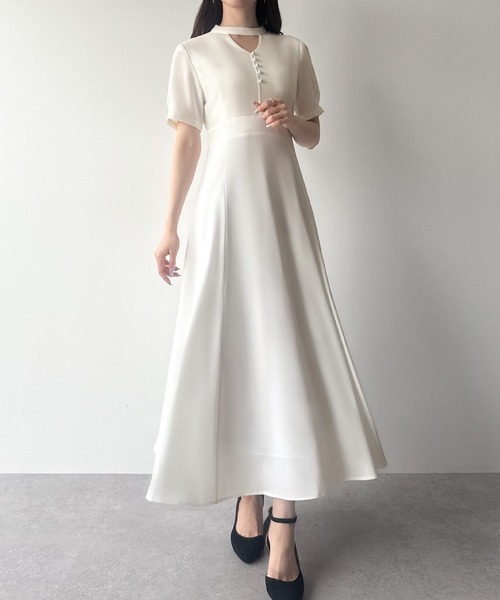 「mipiarl」 半袖ワンピース MEDIUM チャコール レディース_画像2