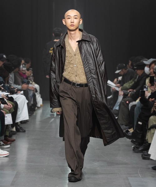 セーター ニット PANEL BRUSH KNIT WIDE CARDIGAN メンズ