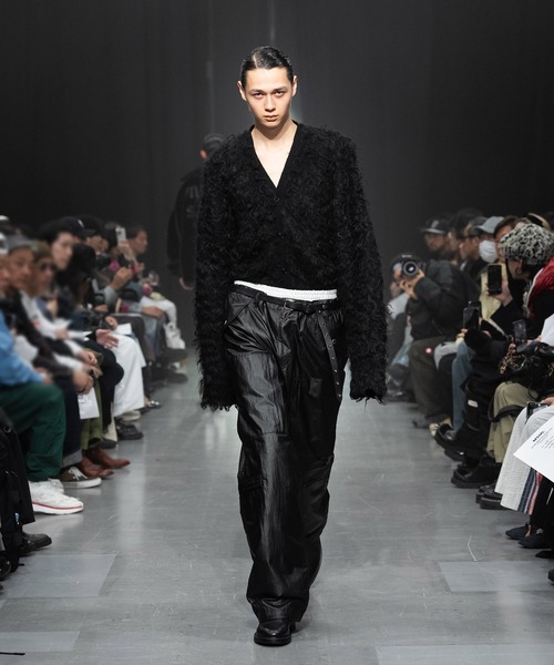 セーター ニット PANEL BRUSH KNIT WIDE CARDIGAN メンズ