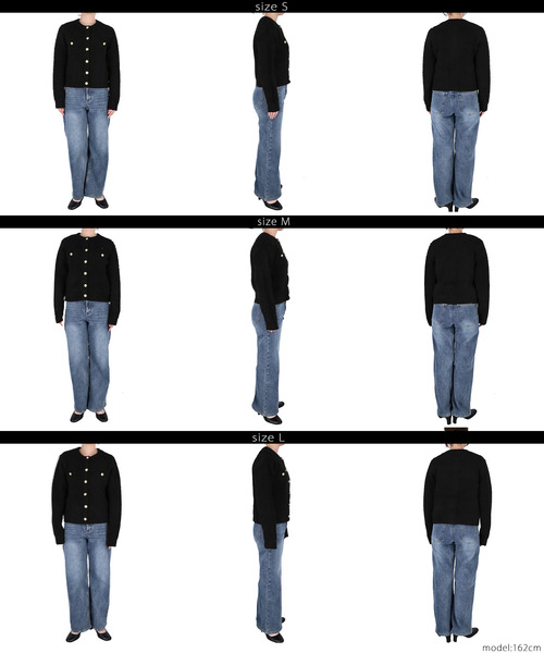 「coca（coca）」 ニットカーディガン L グレー レディース_画像3