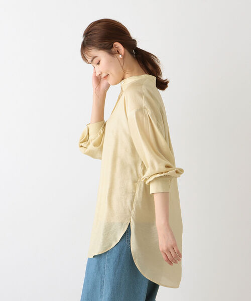 「Afternoon Tea」 長袖ブラウス MEDIUM ライトブルー レディース_画像2