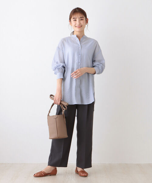 「Afternoon Tea」 長袖ブラウス MEDIUM ライトブルー レディース_画像4