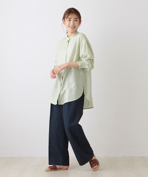 「Afternoon Tea」 長袖ブラウス MEDIUM ライトブルー レディース_画像8
