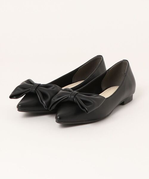 「Heather」 フラットパンプス L ブラック レディース_画像2