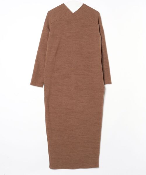 「STYLE DELI」 長袖ワンピース FREE ブラウン レディース_画像2