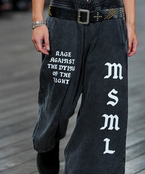 MSML スウェットパンツ ジャージ GARMENT DYED SWEAT CROPPED PANTS 