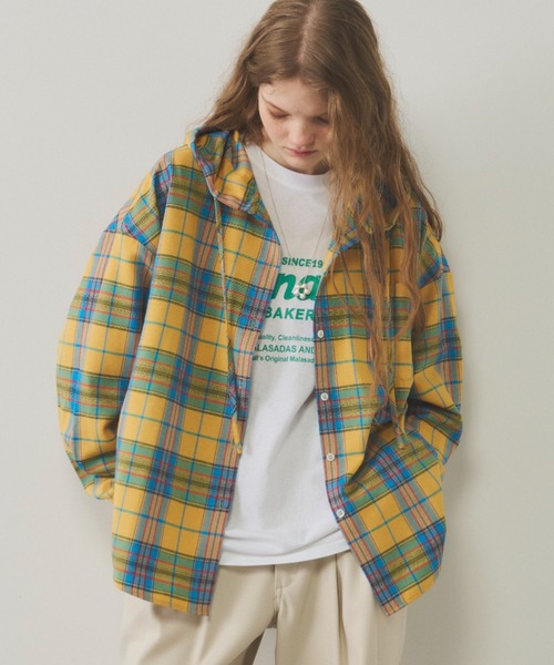 「Unitage」 長袖シャツ FREE イエロー レディース_画像4