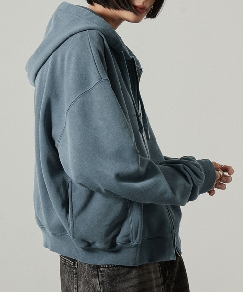 Alfred Alex」 ジップアップパーカー M ワインレッド メンズ