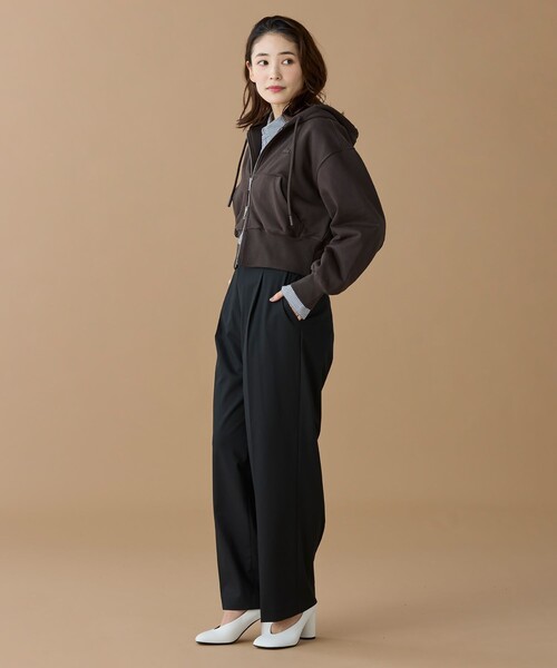 LACOSTE（ラコステ） ジップアップパーカー 36 ダークブラウン