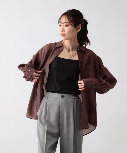 GLOBAL WORK（グローバルワーク） ブラウス シャツ シルキータッチ