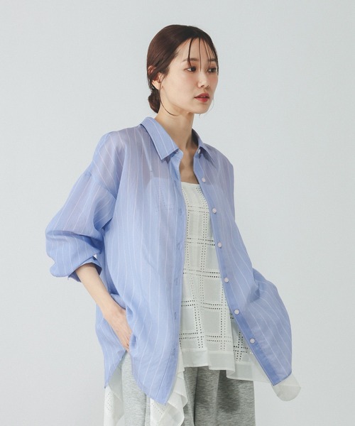 GLOBAL WORK（グローバルワーク） ブラウス シャツ シルキータッチ