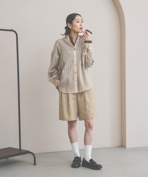 GLOBAL WORK（グローバルワーク） ブラウス シャツ シルキータッチ