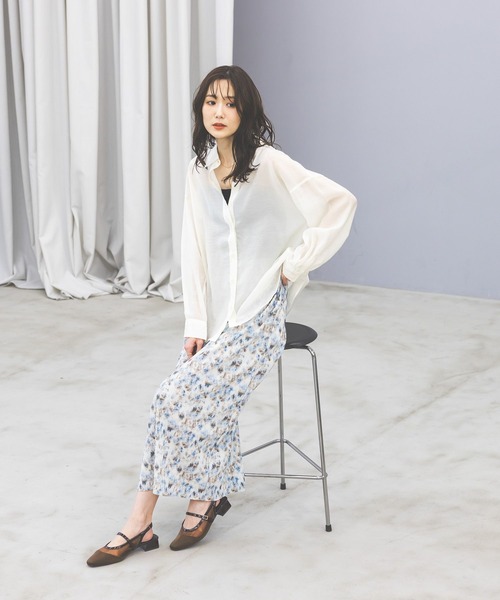 GLOBAL WORK（グローバルワーク） ブラウス シャツ シルキータッチ