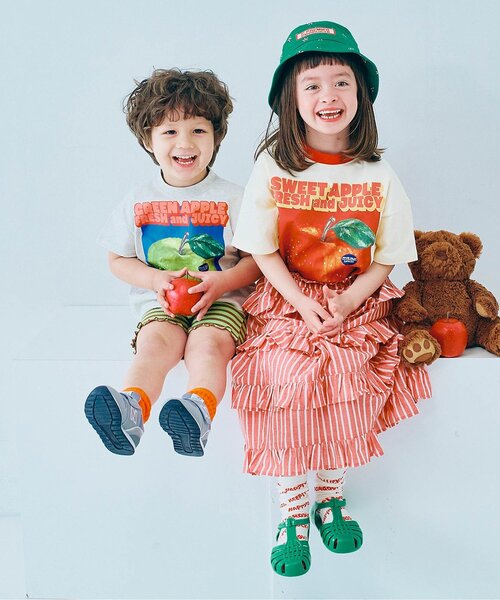 p.premier（ピードットプルミエ） tシャツ 元気いっぱいひまわりと