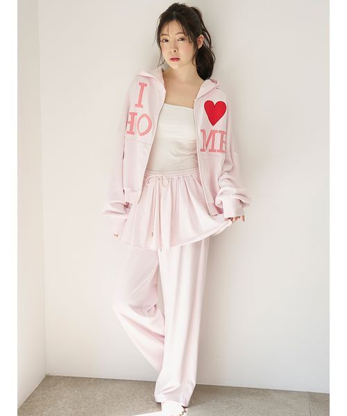 SNIDEL HOME パジャマ ルームウェア スカートベルトスウェットパンツ
