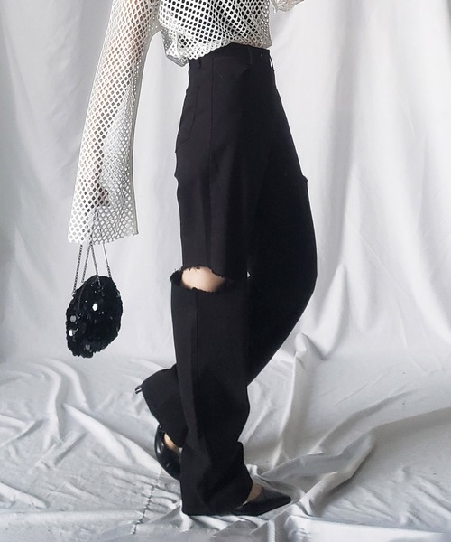 「me+em select」 デニムパンツ SMALL ブルー レディース_画像7